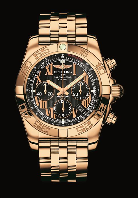 price 18k rose gold breitling chronomat rubber strap|Breitling Chronomat watch.